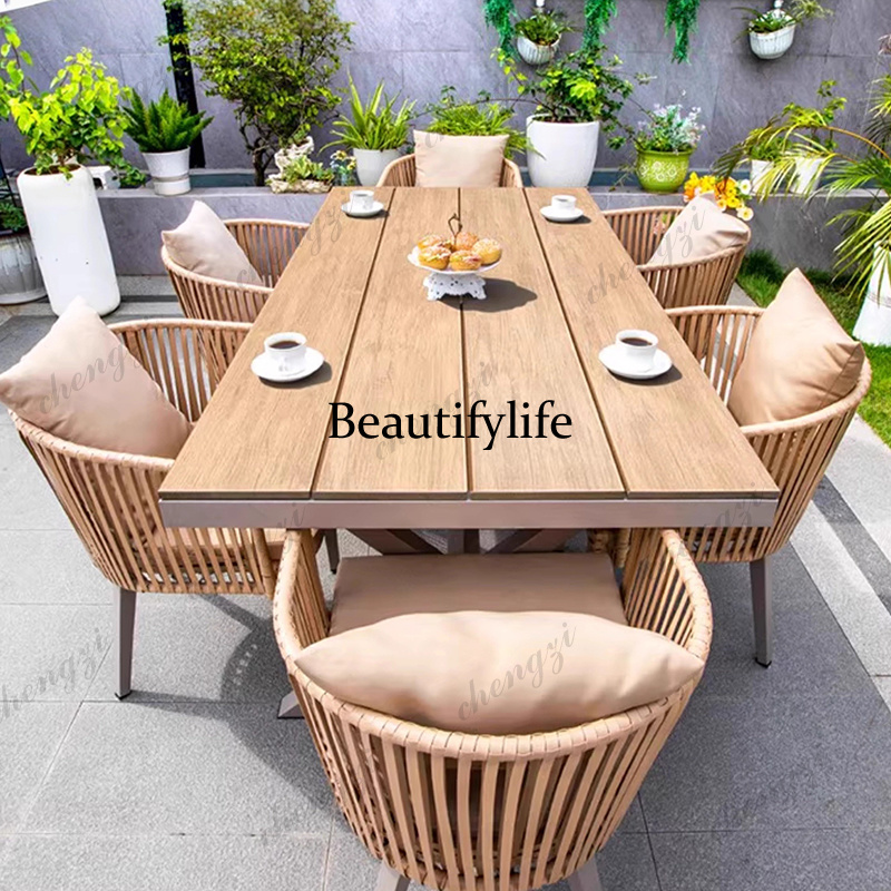 Kids Outdoor Wooden Table - Conjunto de Mesa para Exterior, Conjuntos