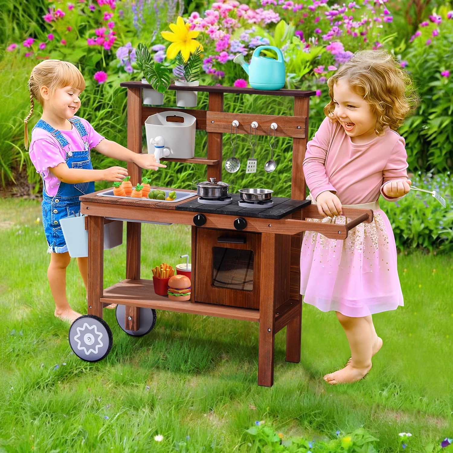 Kids Outdoor Sink - Cozinha de Brinquedo de Madeira para