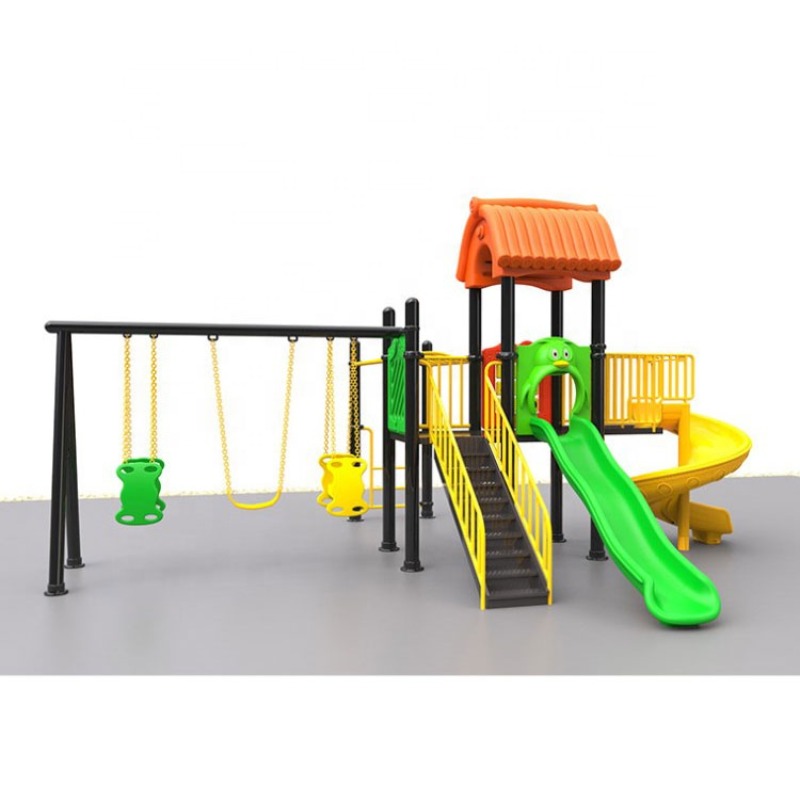 Kids Outdoor Swing And Slide - Conjunto de balanço e escorregador para