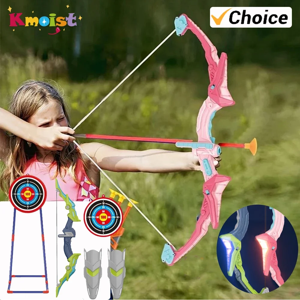 Kids Outdoor Archery Set - Arco e flecha conjunto iluminar brinquedo