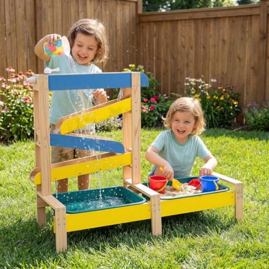 Kids Outdoor Wooden Table - Conjunto de atividades ao ar livre