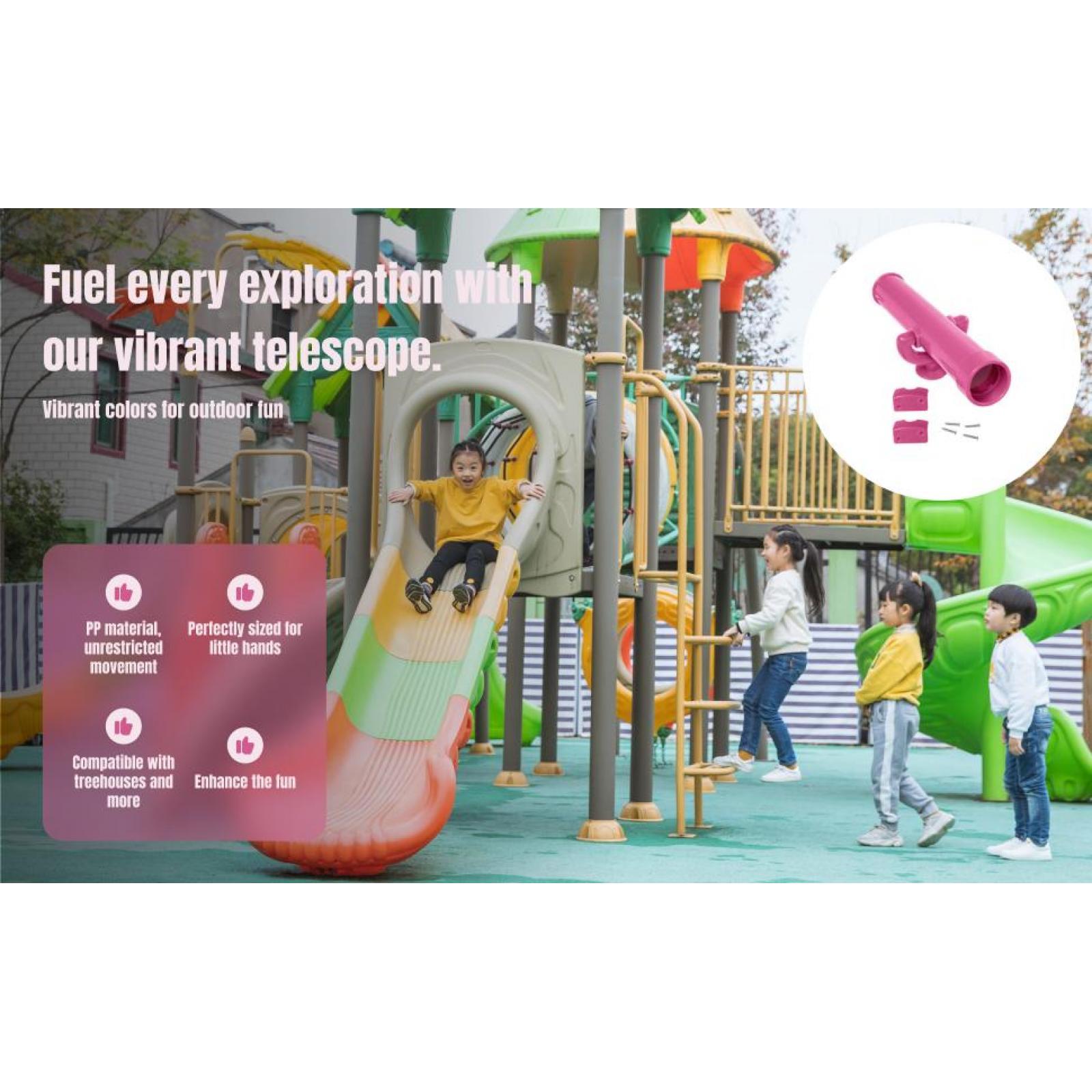 Kids Outdoor Climbing Frame - Telescópio de brinquedo para playground infantil,