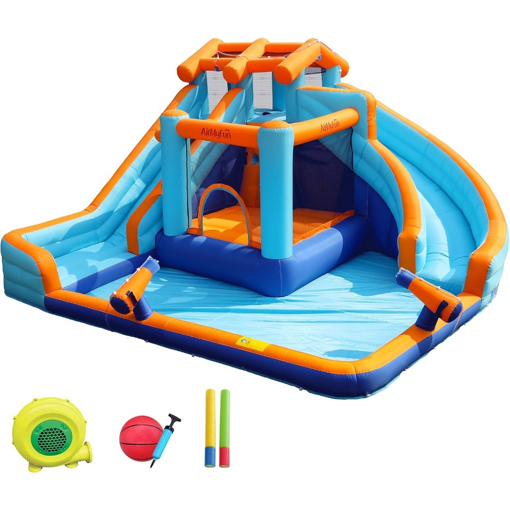 Play Kids Outdoor - Grande Escorregador Aquático Casa de Pula