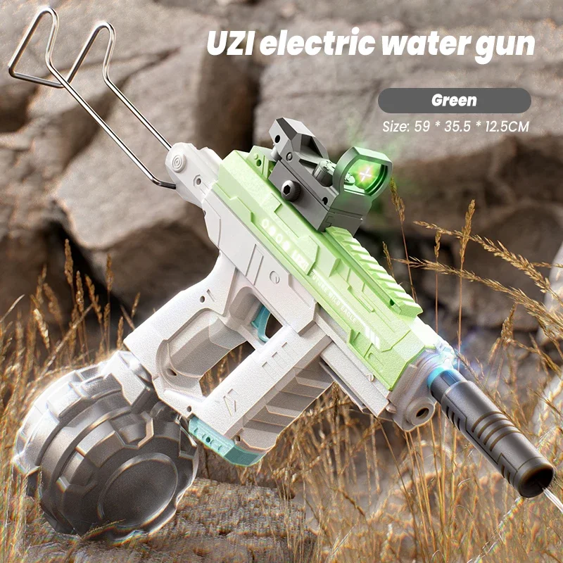 Kids Outdoor Nature Play - Pistola de Água Elétrica UZI Espacial