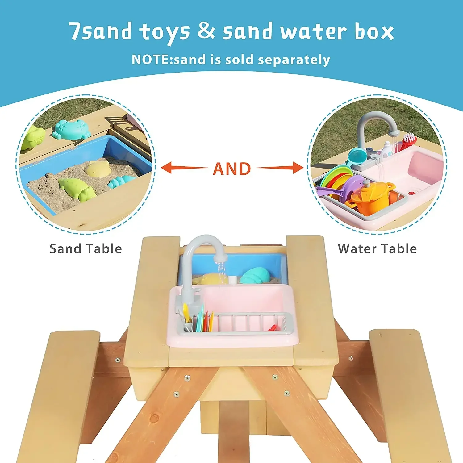 # Mesa de piquenique infantil, - Kids Outdoor Sink avaliação e preço