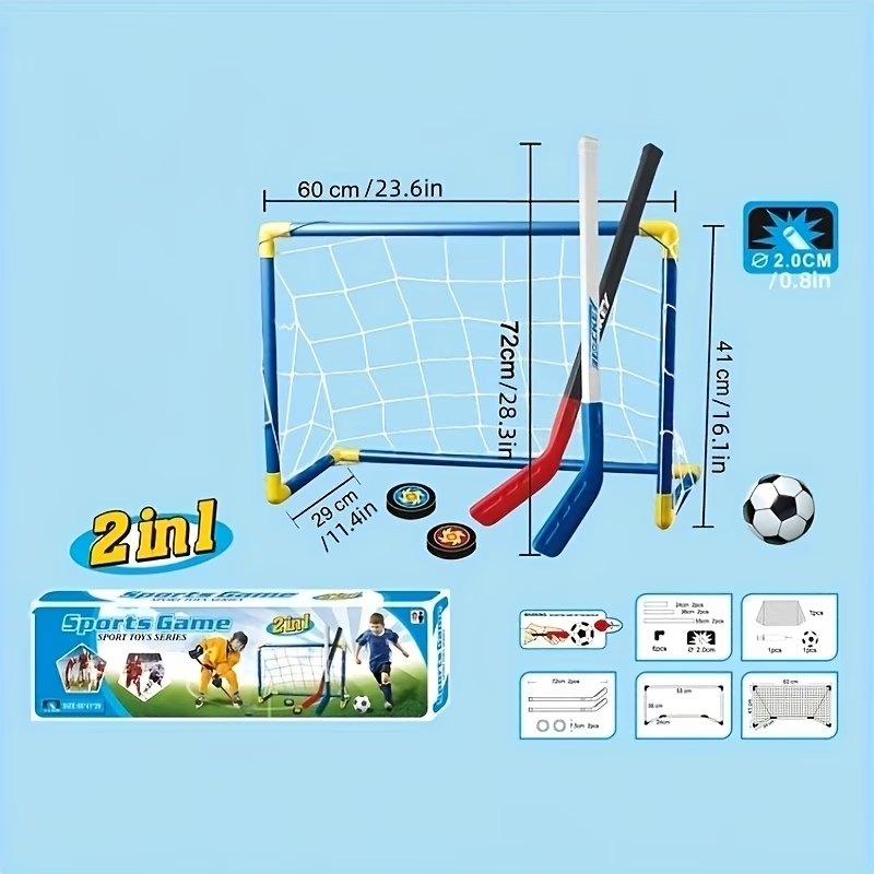Conjunto de Gol de Hóquei e Fu - Kids Outdoor Hockey Sticks avaliação e preço
