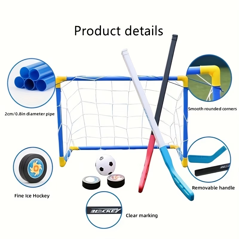 Conjunto de Gol de Hóquei e Fu - Kids Outdoor Hockey Sticks avaliação e preço