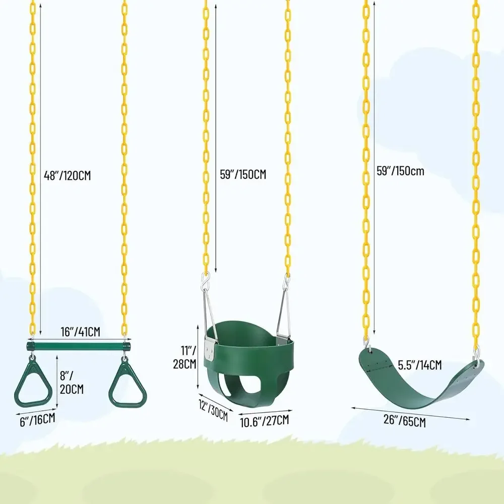 Conjunto de Balanço para Exter - Kids Outdoor Swing Set avaliação e preço