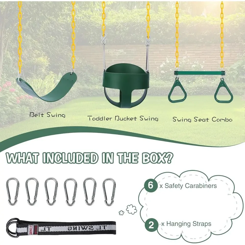 Conjunto de Balanço para Exter - Kids Outdoor Swing Set avaliação e preço