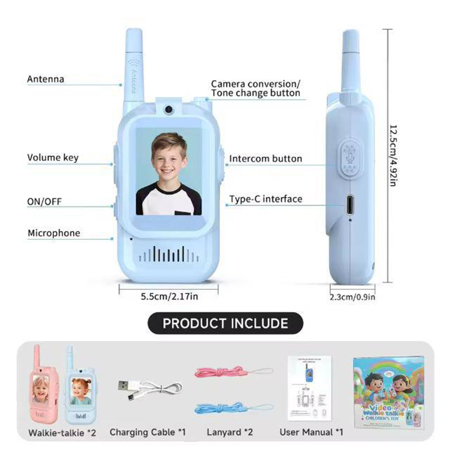 2 Walkie Talkies de Vídeo para - Kids Outdoor Voices avaliação e preço