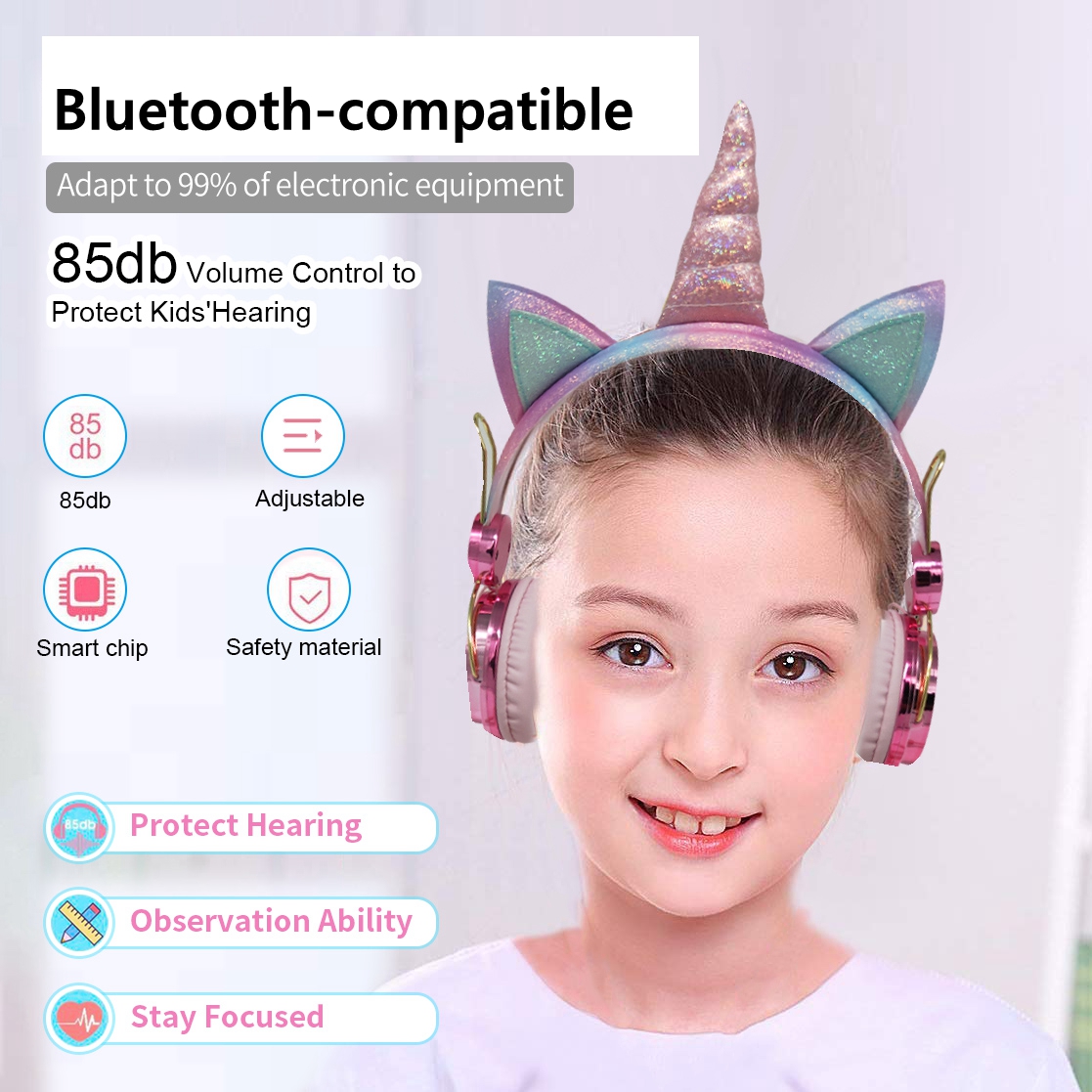 Fone de ouvido sem fio de unic - Kids Outdoor Music avaliação e preço