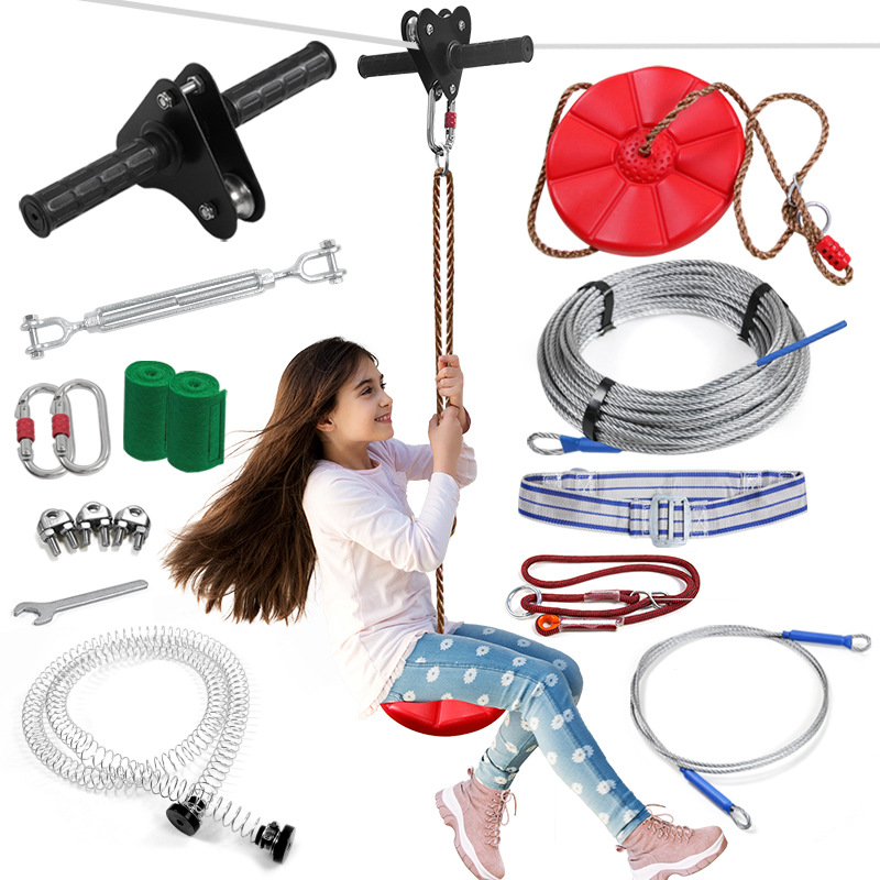 Kit de Tirolesa DIY para Exter - Kids Outdoor Zipline avaliação e preço