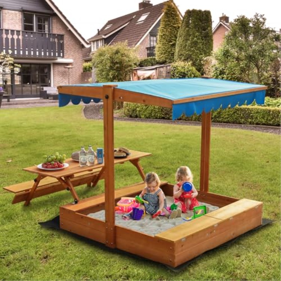 Caixa de areia de madeira para - Kids Outdoor Wooden Table avaliação e preço