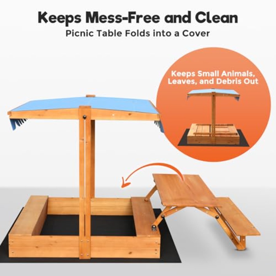 Caixa de areia de madeira para - Kids Outdoor Wooden Table avaliação e preço