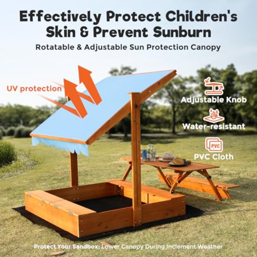 Caixa de areia de madeira para - Kids Outdoor Wooden Table avaliação e preço