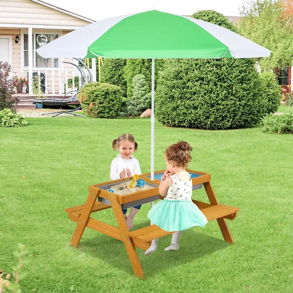 Mesa de Piquenique Infantil 3  - Kids Outdoor Wooden Table avaliação e preço