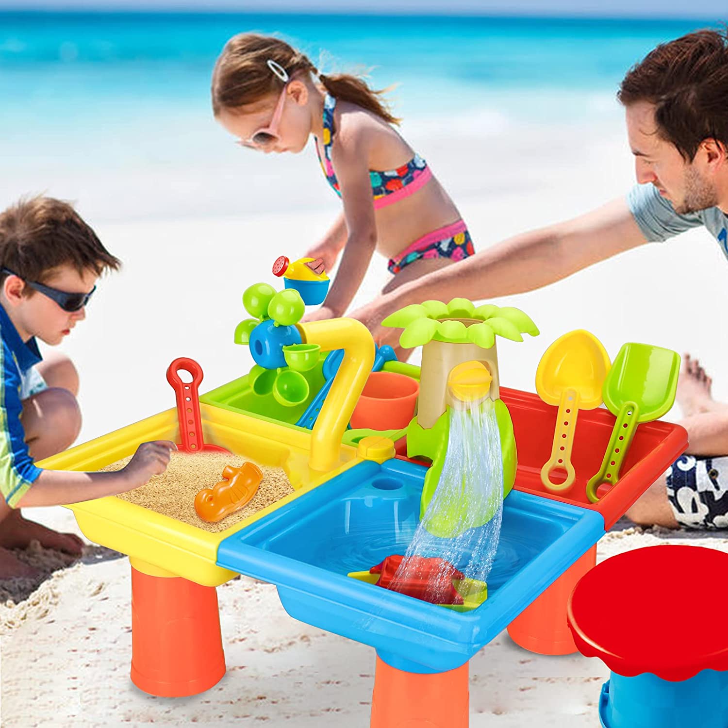 Mesa de praia e Sand Play Brin - Kids Outdoor Nature Play avaliação e preço