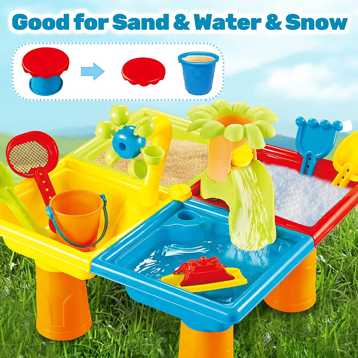 Mesa de praia e Sand Play Brin - Kids Outdoor Nature Play avaliação e preço