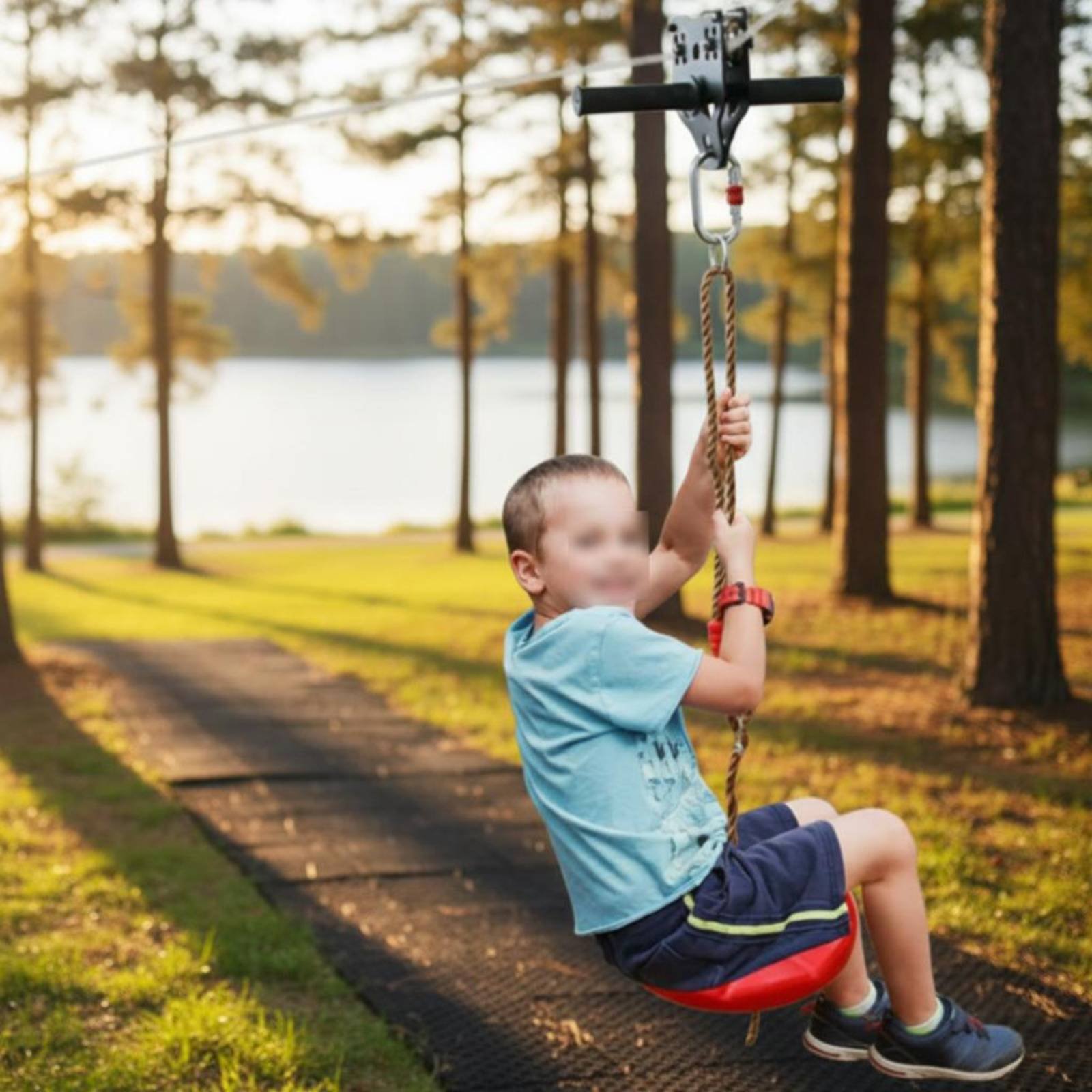 Kit de Tirolesa Infantil DIY c - Kids Outdoor Zipline avaliação e preço