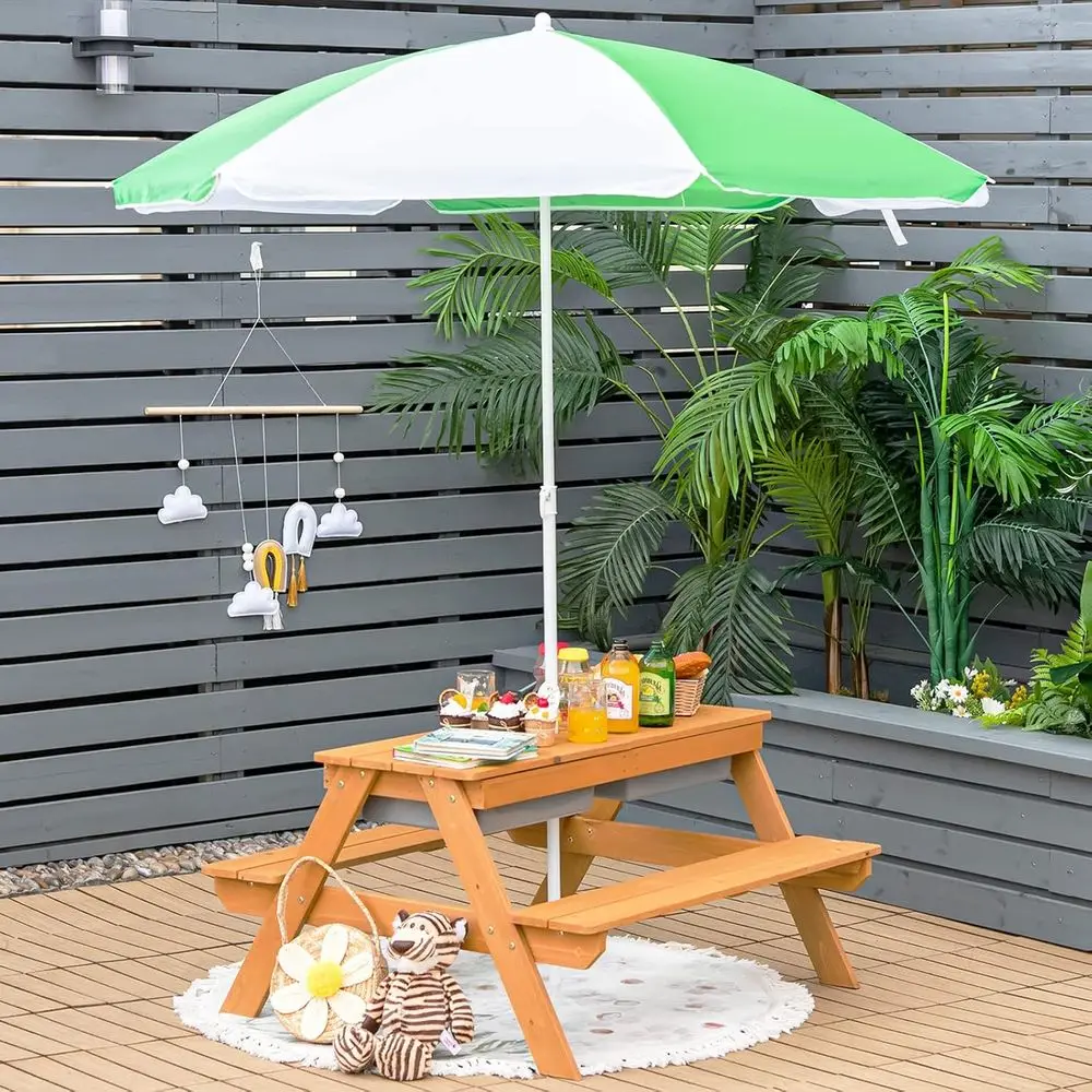 Mesa de Piquenique de Madeira  - Kids Outdoor Wooden Table avaliação e preço