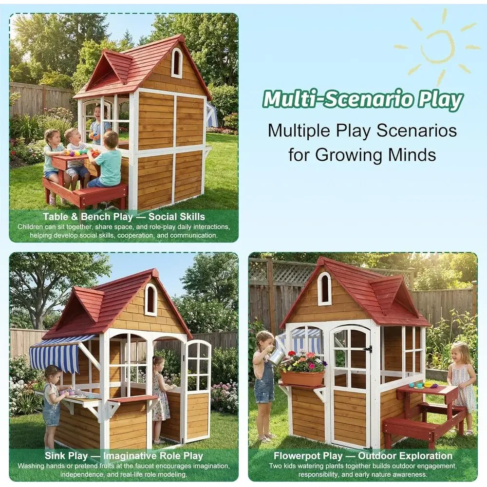 Casinha de Brinquedo Grande de - Kids Outdoor Sink avaliação e preço