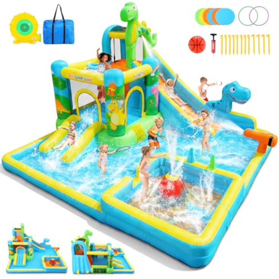 Escorregador inflável aquático - Kids Outdoor Bounce House avaliação e preço