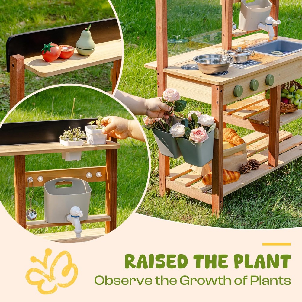 Cozinha de Madeira para Crianç - Kids Outdoor Sink avaliação e preço
