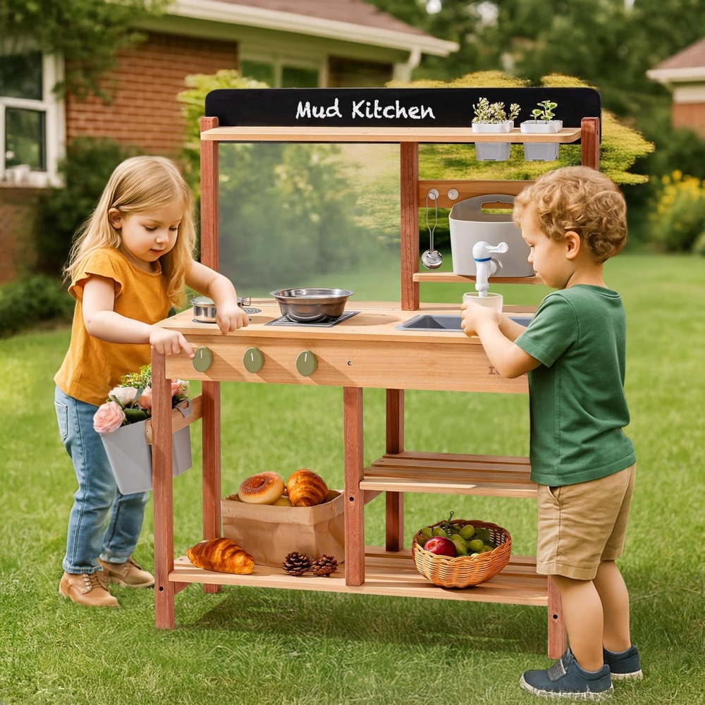 Cozinha de Madeira para Crianç - Kids Outdoor Sink avaliação e preço
