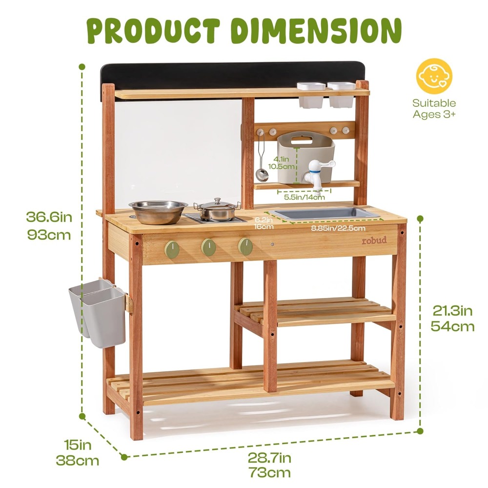 Cozinha de Madeira para Crianç - Kids Outdoor Sink avaliação e preço