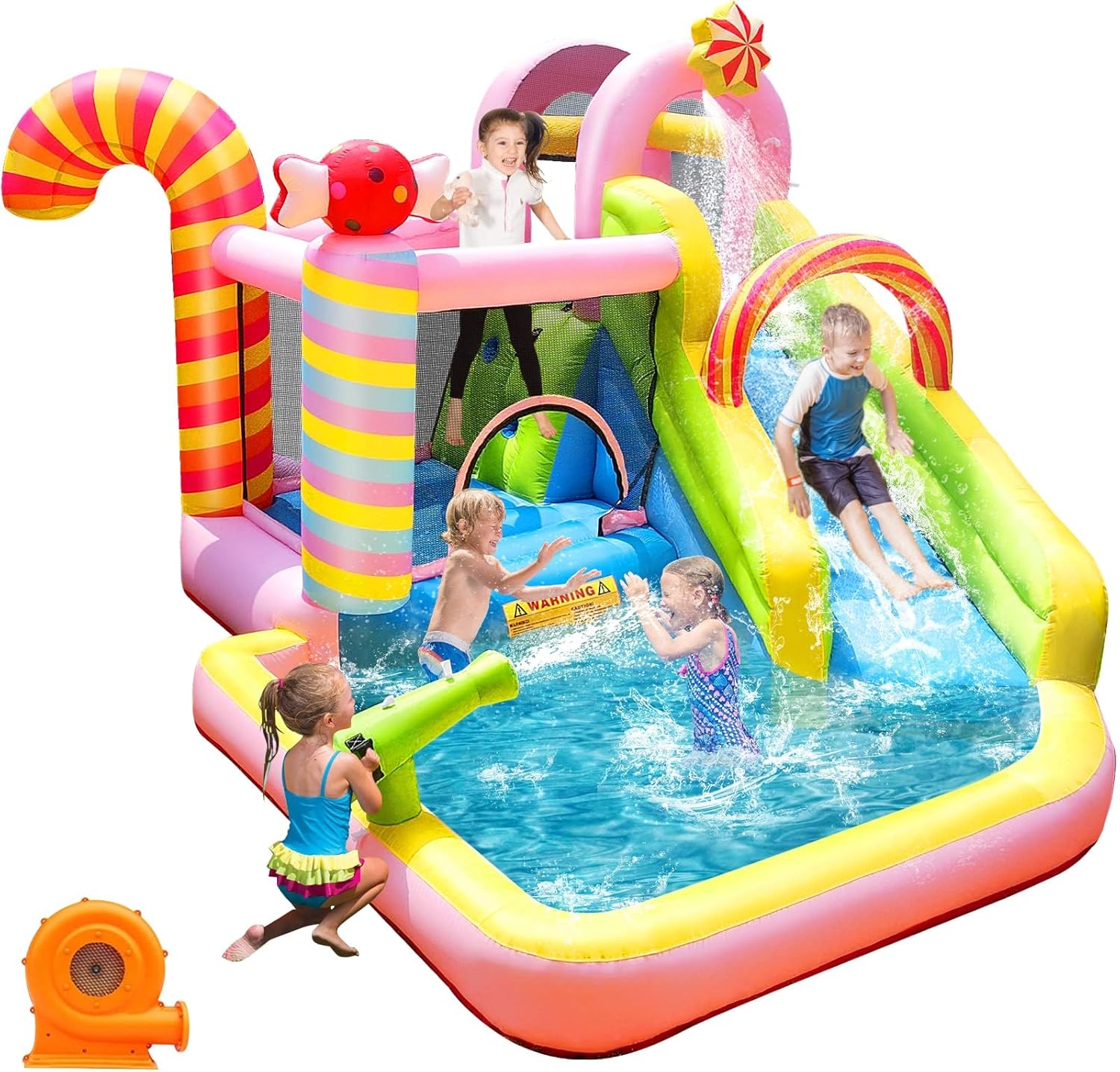 Tobogã Inflável para Crianças, - Kids Outdoor Bounce House avaliação e preço