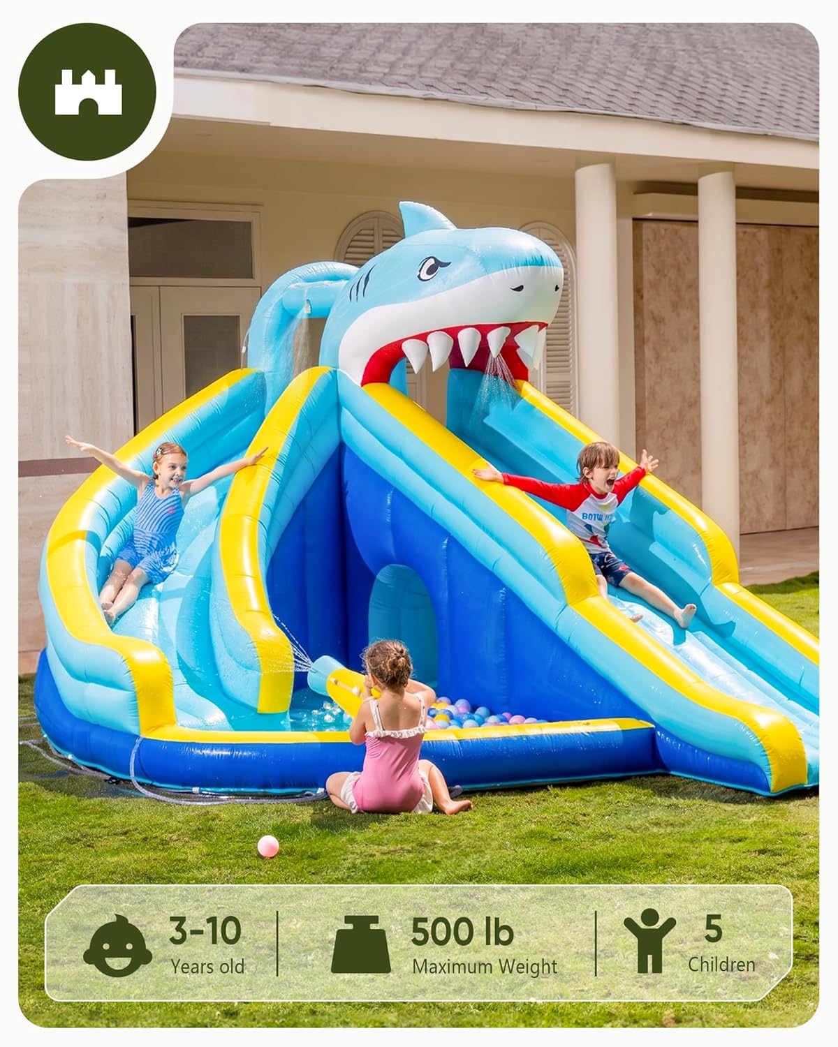 Escorregador Inflável para Cri - Kids Outdoor Bounce House avaliação e preço