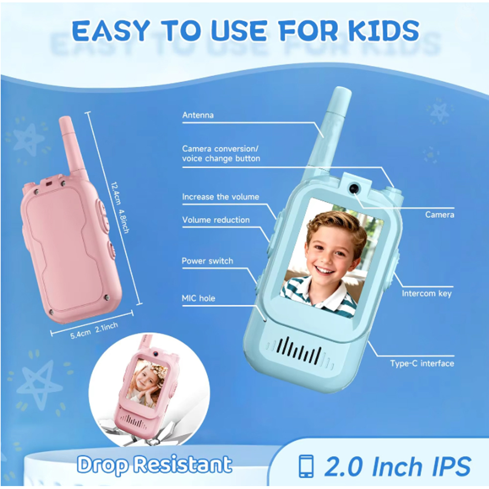Walkie talkies de vídeo, 2 peç - Kids Outdoor Voices avaliação e preço