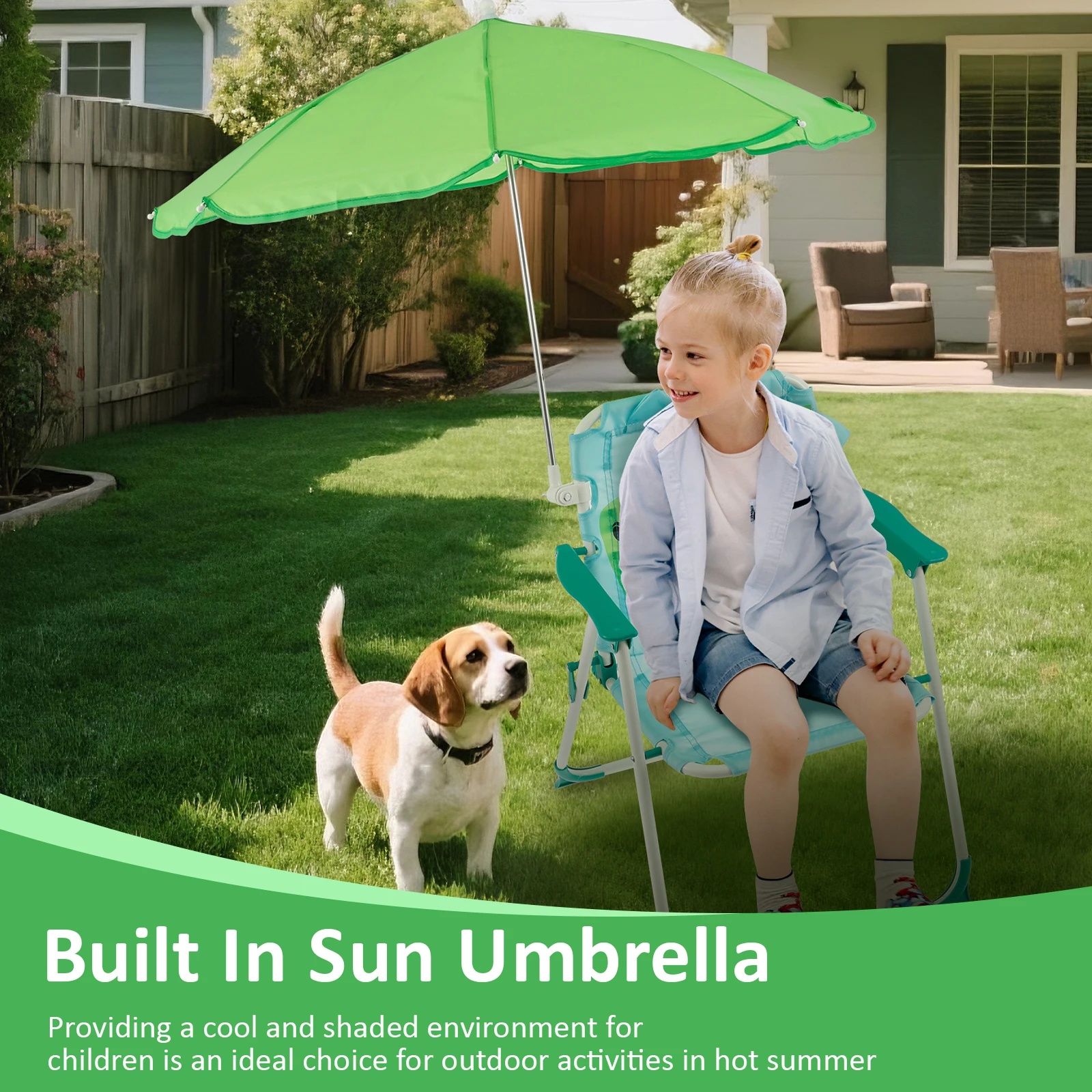 Crianças dobrável cadeira de p - Kids Outdoor Umbrella Chair avaliação e preço