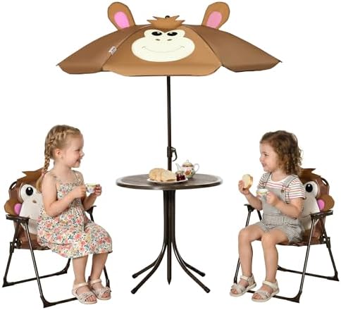 Conjunto de Mesa e Cadeiras pa - Kids Outdoor Umbrella Chair avaliação e preço