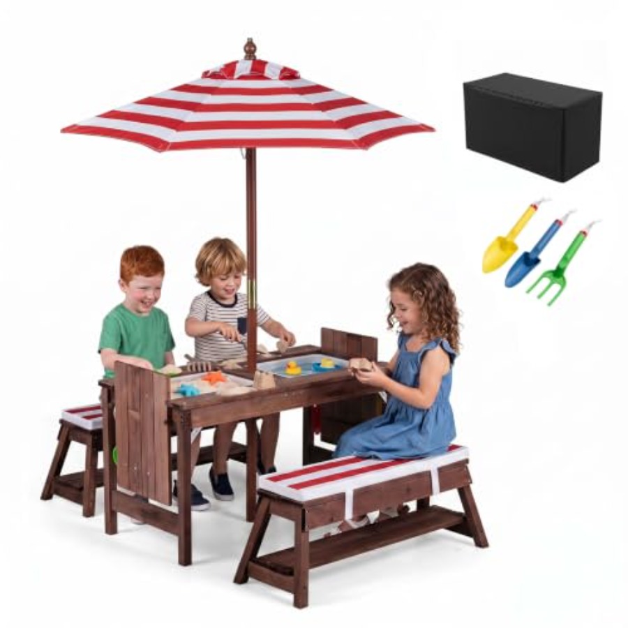 Mesa de piquenique infantil pa - Kids Outdoor Wooden Table avaliação e preço