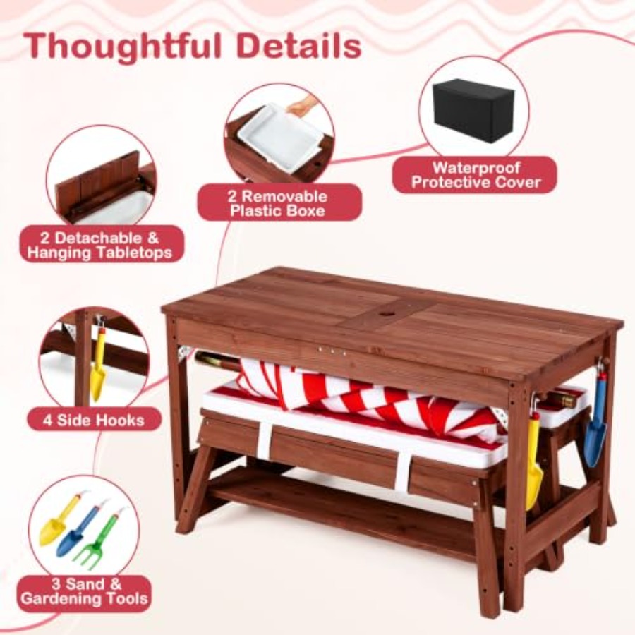 Mesa de piquenique infantil pa - Kids Outdoor Wooden Table avaliação e preço