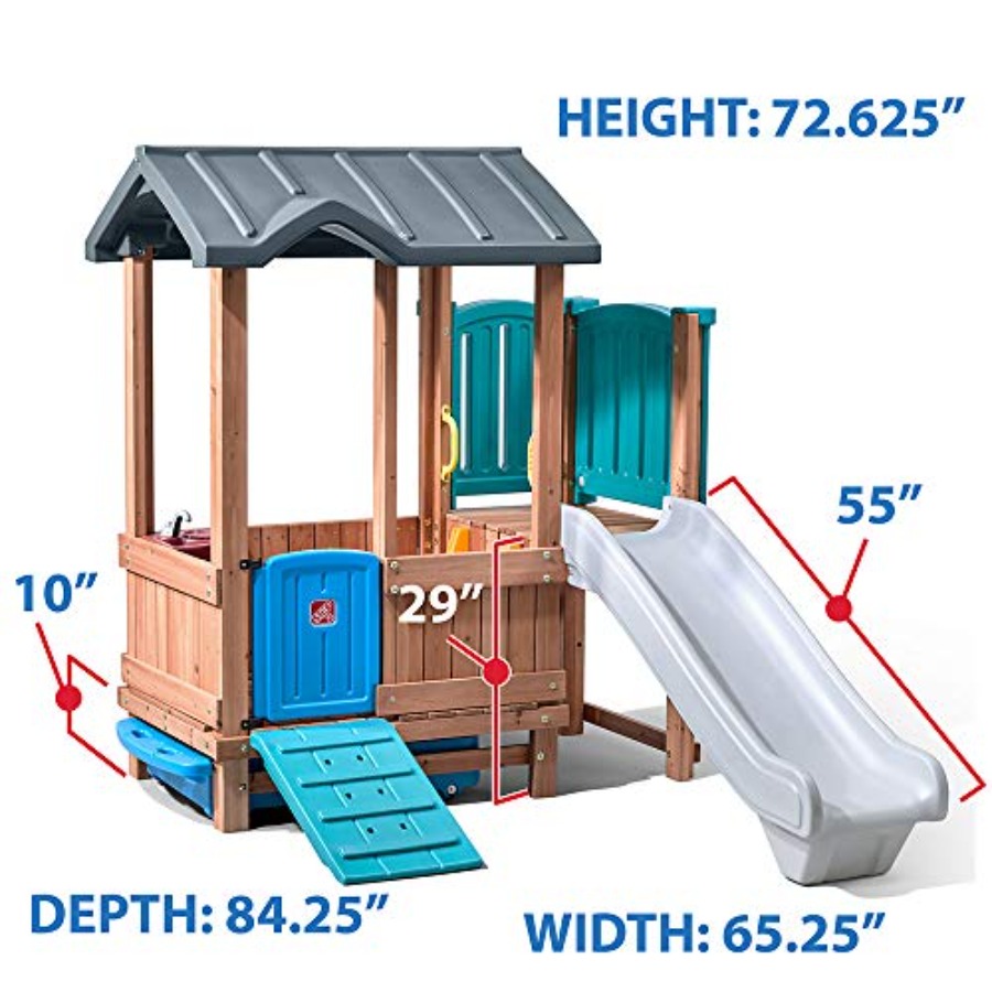 Woodland Adventure Playhouse & - Kids Outdoor Swing Set avaliação e preço
