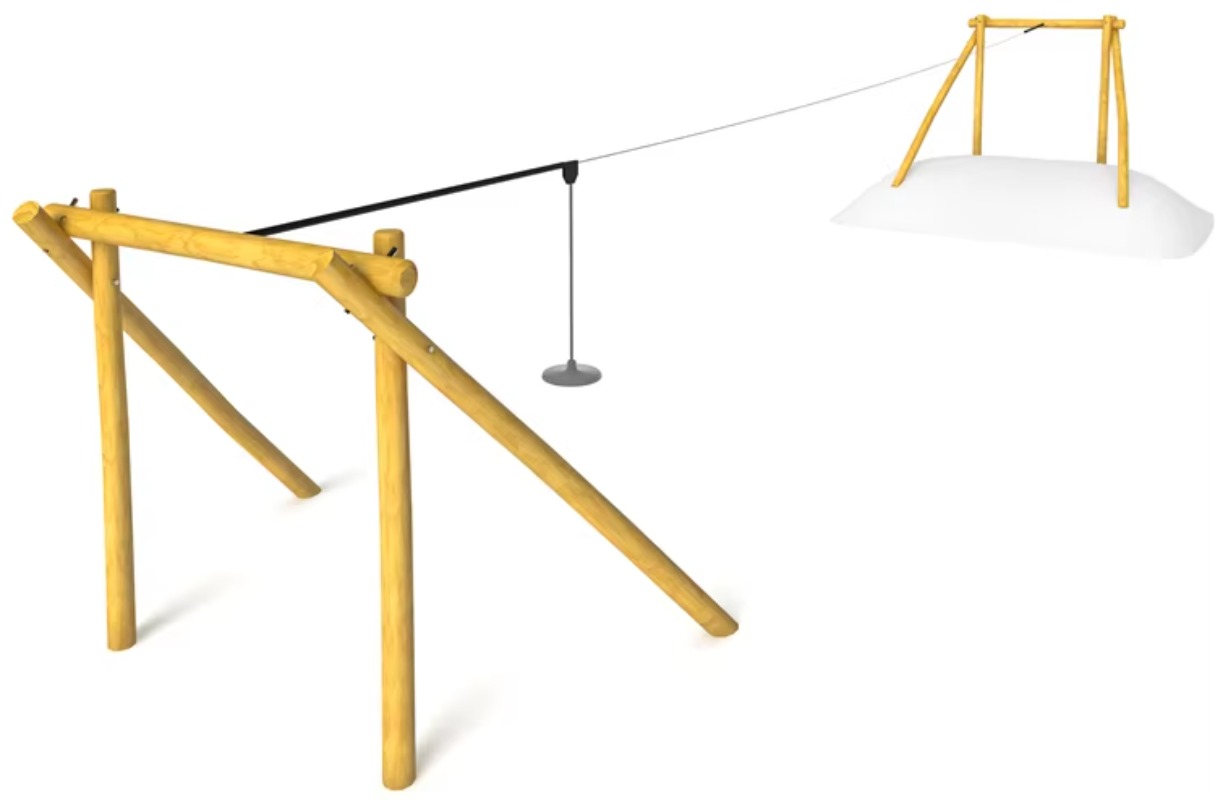 Conjunto de Brinquedos Moderno - Kids Outdoor Zipline avaliação e preço