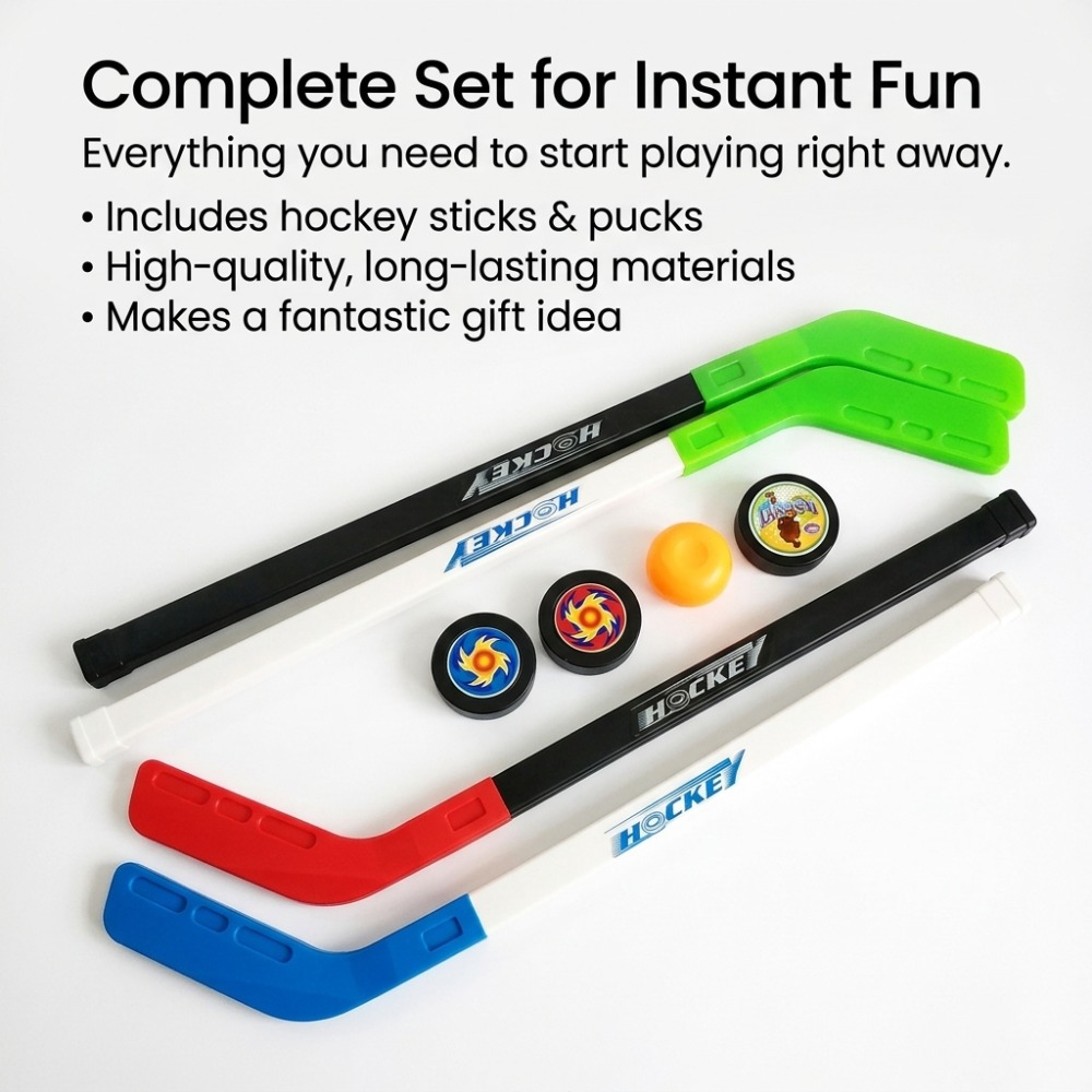 Um jogo de hóquei com bastão p - Kids Outdoor Hockey Sticks avaliação e preço