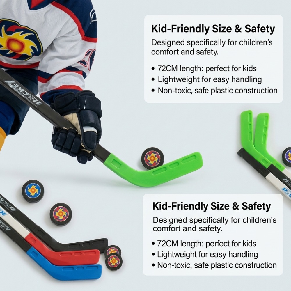 Um jogo de hóquei com bastão p - Kids Outdoor Hockey Sticks avaliação e preço