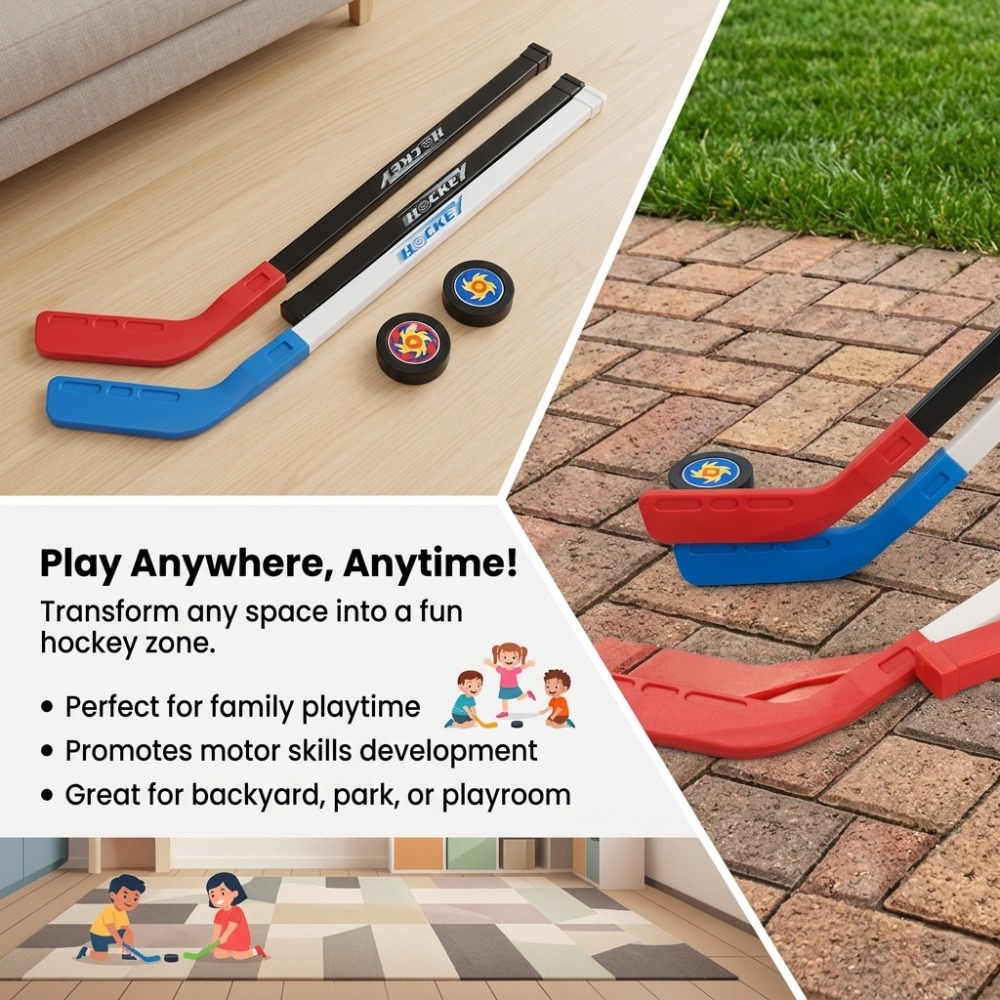 Um jogo de hóquei com bastão p - Kids Outdoor Hockey Sticks avaliação e preço
