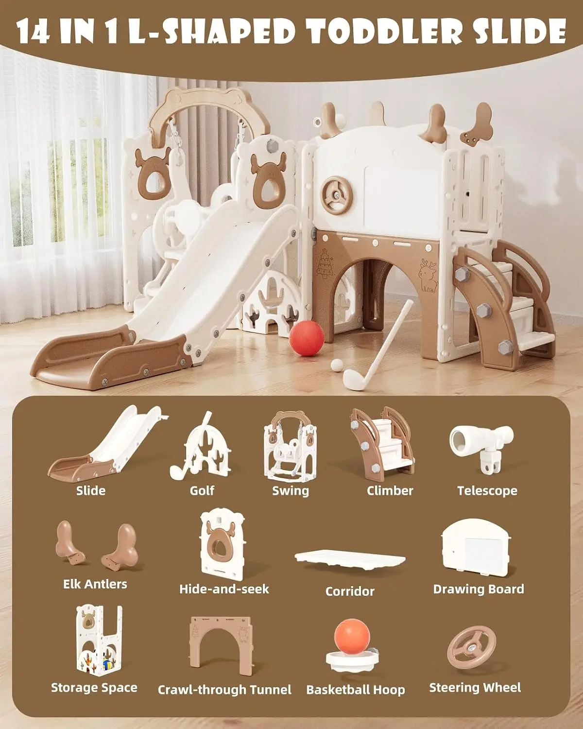 Conjunto de Escorregador e Bal - Kids Outdoor Swing Set avaliação e preço