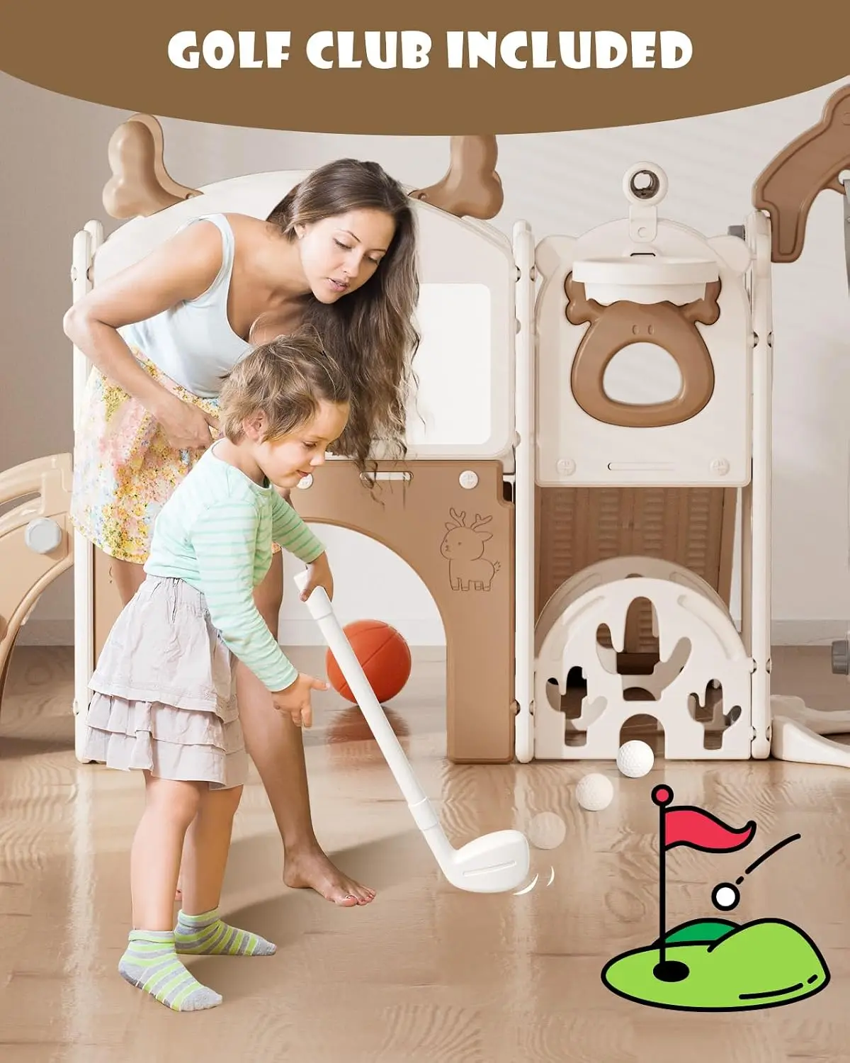 Conjunto de Escorregador e Bal - Kids Outdoor Swing Set avaliação e preço