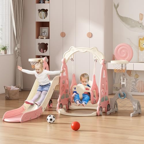 Conjunto de Escorregador e Bal - Kids Outdoor Swing And Slide avaliação e preço