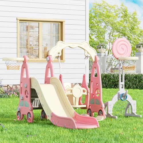 Conjunto de Escorregador e Bal - Kids Outdoor Swing And Slide avaliação e preço