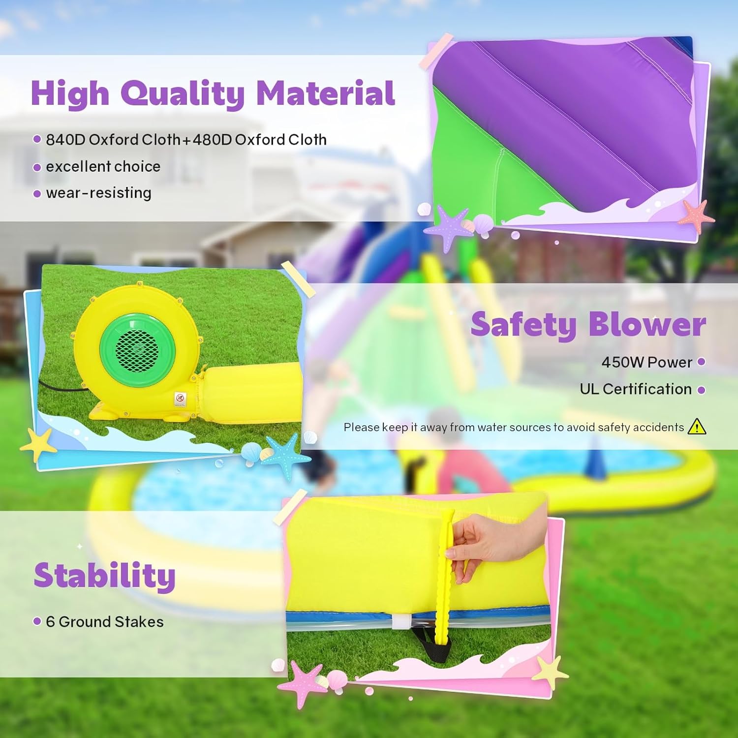 Castelo Inflável 13x14FT com E - Play Kids Outdoor avaliação e preço