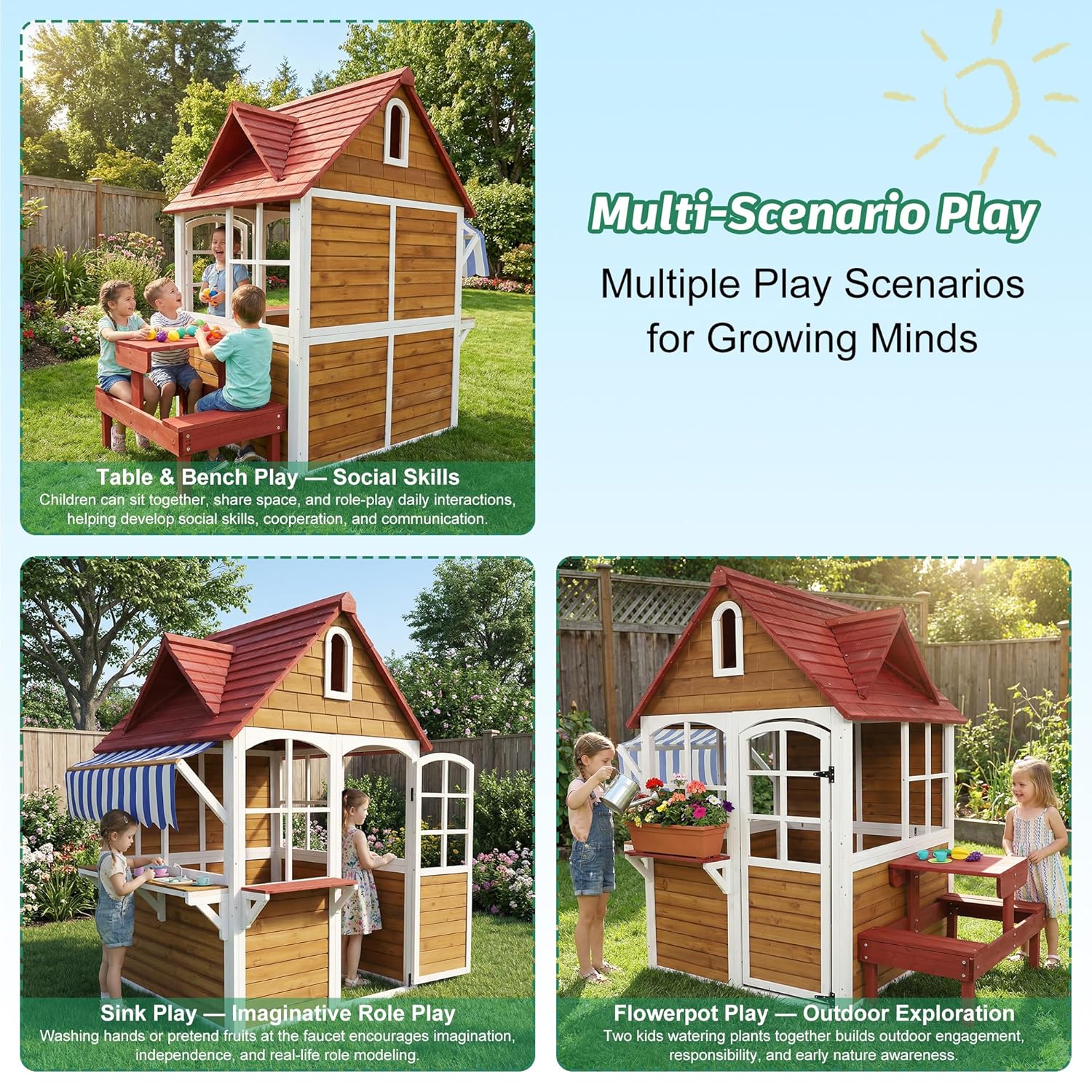 # Casa de Brinquedo de Madeira - Kids Outdoor Sink avaliação e preço