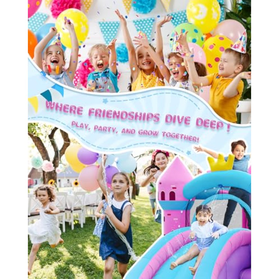 Tobogã inflável para quintal c - Kids Outdoor Bounce House avaliação e preço
